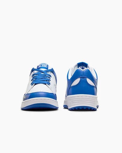 Converse Weapon Leather Men Basketball Shoes White / Blue USA | C-39648209