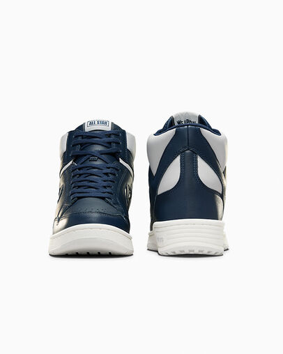 Converse Weapon Leather Men Boots Navy / Grey USA | C-85172409