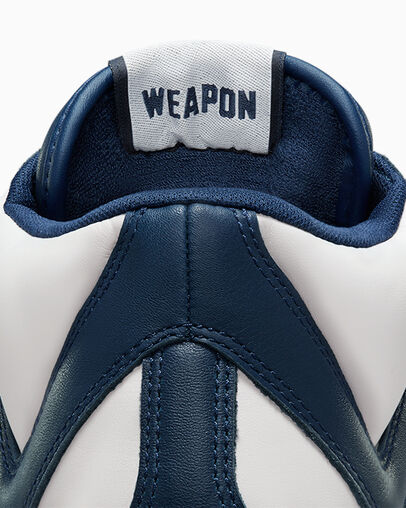 Converse Weapon Leather Men Boots Navy / Grey USA | C-85172409