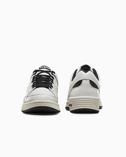 Converse Weapon Leather Men Tennis Shoes White / Black USA | C-57629039