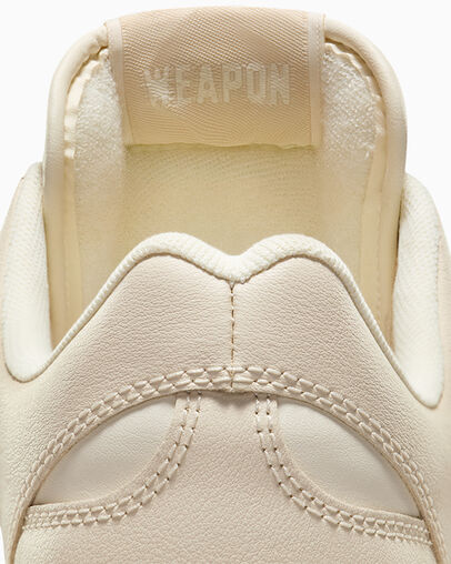 Converse Weapon Leather Women Basketball Shoes Light Beige USA | C-87469329
