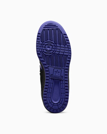 Converse Weapon Leather Women Basketball Shoes Black / Purple / Black USA | C-32568749