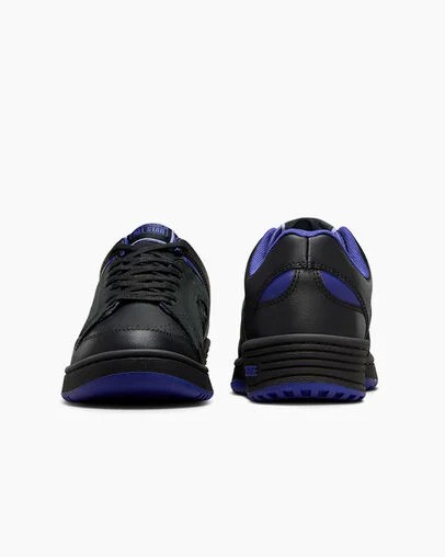 Converse Weapon Leather Women Basketball Shoes Black / Purple / Black USA | C-32568749