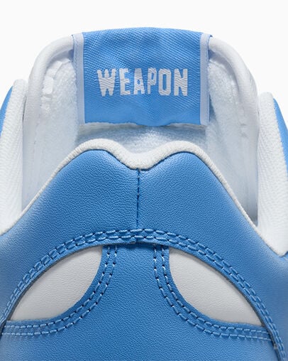 Converse Weapon Leather Women Basketball Shoes White / Blue USA | C-67304159