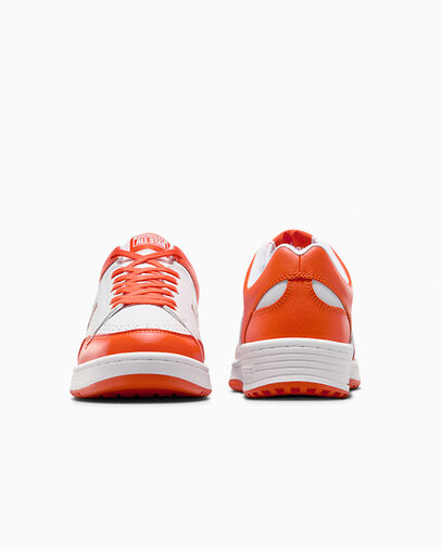 Converse Weapon Leather Women Basketball Shoes White / Orange USA | C-30542769