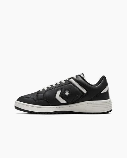 Converse Weapon Leather Women Basketball Shoes Black / White USA | C-10285739
