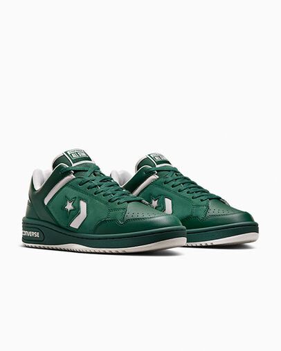 Converse Weapon Leather Women Basketball Shoes Green USA | C-01659479