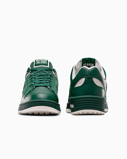 Converse Weapon Leather Women Basketball Shoes Green USA | C-01659479