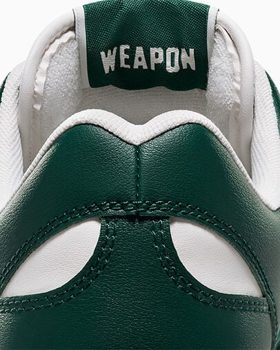 Converse Weapon Leather Women Basketball Shoes Green USA | C-01659479