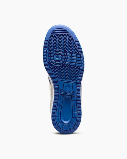Converse Weapon Leather Women Basketball Shoes White / Blue USA | C-69403289