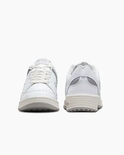 Converse Weapon Leather Women Basketball Shoes White / Grey USA | C-78063499