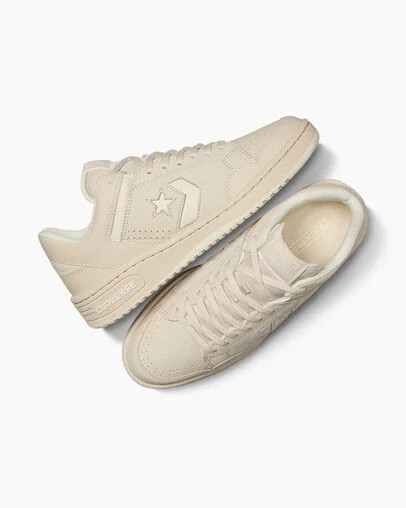 Converse Weapon Leather Women Tennis Shoes Light Beige USA | C-35418099