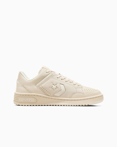 Converse Weapon Leather Women Tennis Shoes Light Beige USA | C-35418099