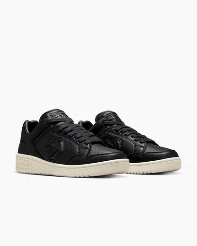 Converse Weapon Mono Leather Men Basketball Shoes Black / Beige White USA | C-78395029