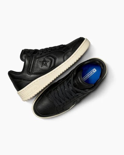 Converse Weapon Mono Leather Women Basketball Shoes Black / Beige White USA | C-58307969